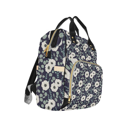 Anemone Pattern Print Design AM01 Diaper Bag Backpack