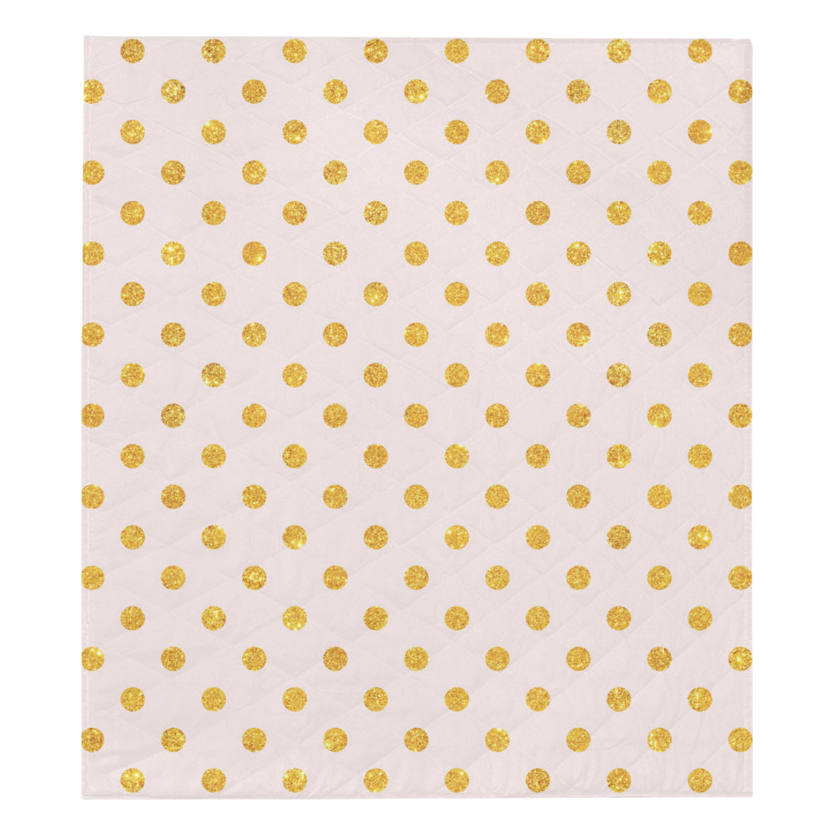 Polka Dot Gold Pink Pattern Print Design 01 Premium Quilt