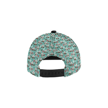 Panda Bear Cute Themed Print Snapback Cap