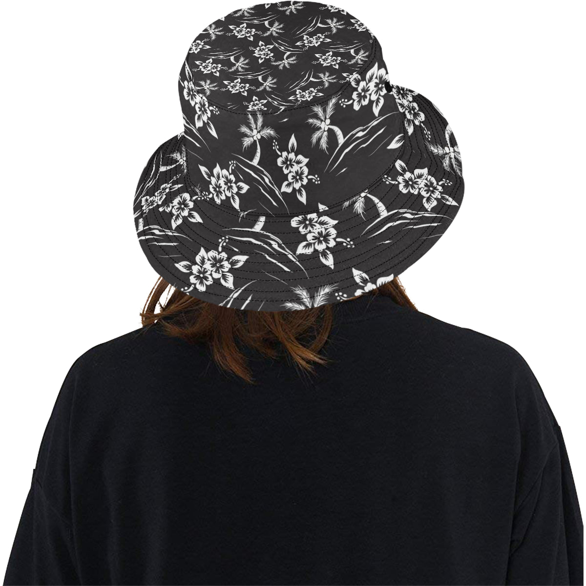 Palm Tree Pattern Print Design PT02 Unisex Bucket Hat