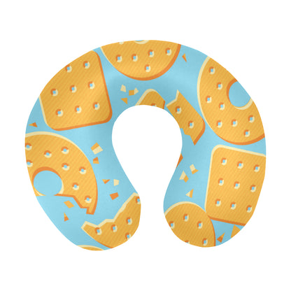 Cracker Pattern Print Design 02 U-Shaped Travel Neck Pillow