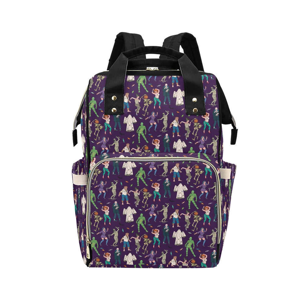 Creepy Zombie Print Design LKS302 Diaper Bag Backpack