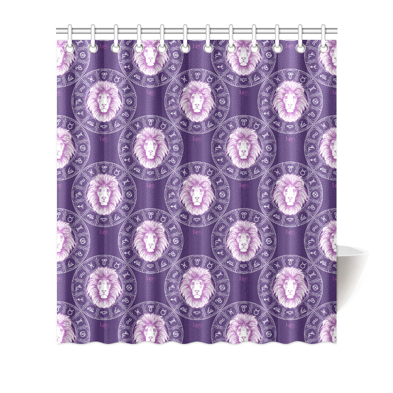Leo Pattern Print Design 04 Shower Curtain