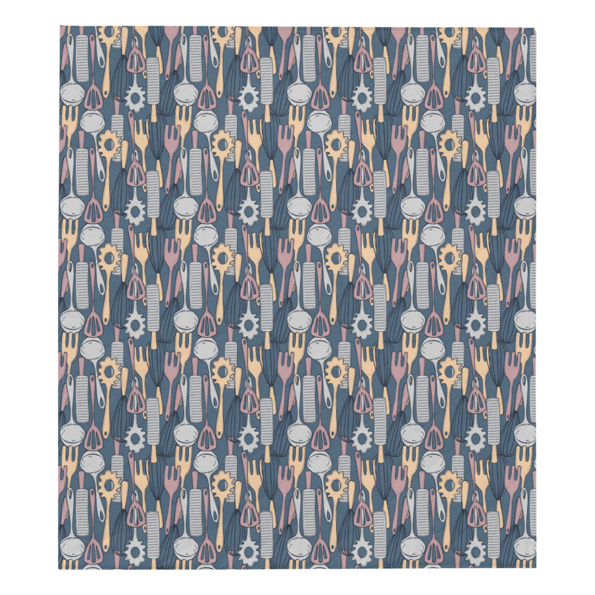 Cooking Kitchen Tools Pattern Print Design 05 Premium Quilt