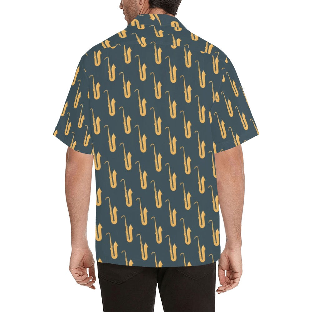 Saxophone Print Design LKS401 Men's Men's Hawaiian Shirt