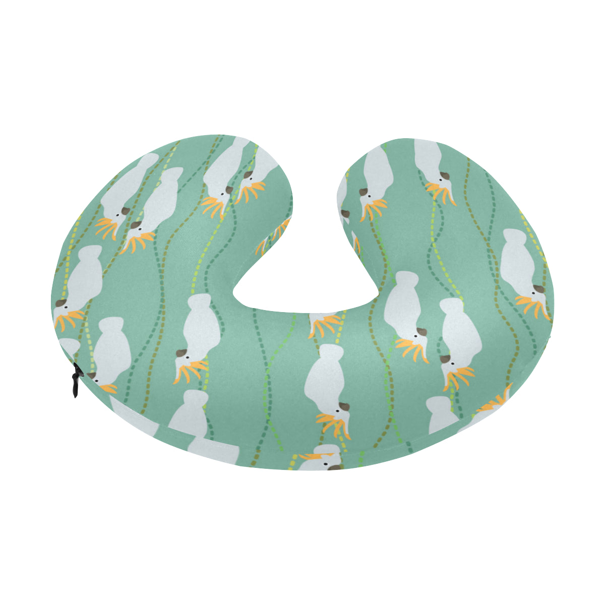 Cockatoo Pattern Print Design 01 U-Shaped Travel Neck Pillow