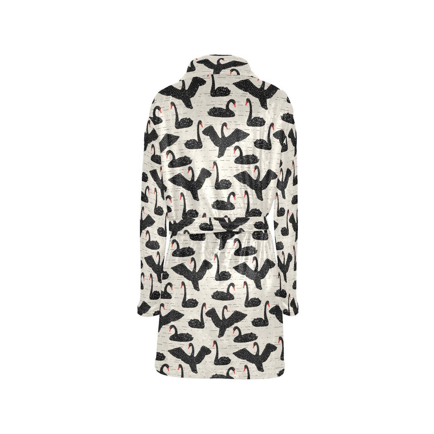 Swan Print Design LKS402 Women's Fleece Robe