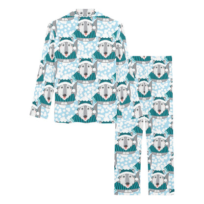Alaskan Malamute Pattern Print Design 01 Women's Long Pajama Set