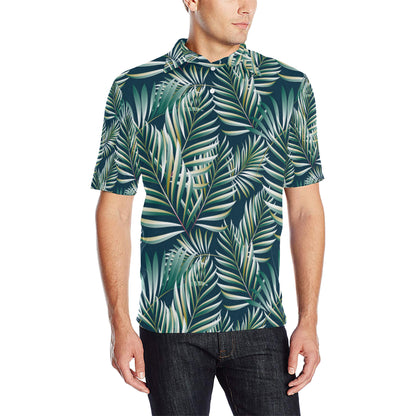 Sun Spot Tropical Palm Leaves Men Polo Shirt