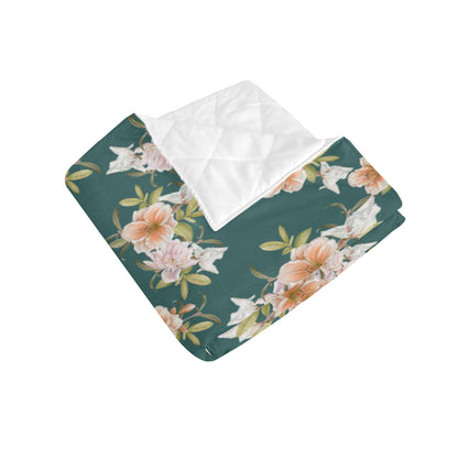 Iris Pattern Print Design IR01 Premium Quilt