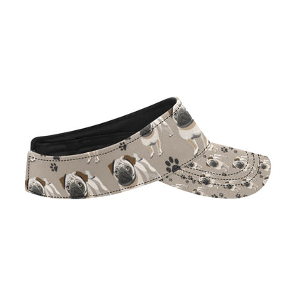 Pug Pattern Print Design A04 Unisex Sun Visor