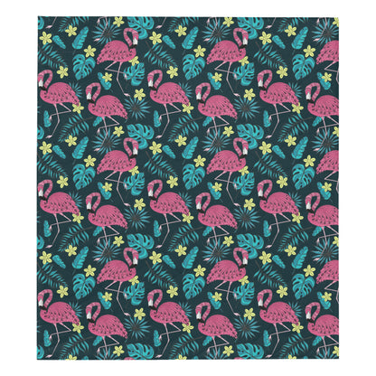 Flamingo Print Pattern Premium Quilt