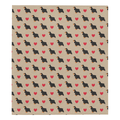 Cocker Pattern Print Design 02 Premium Quilt