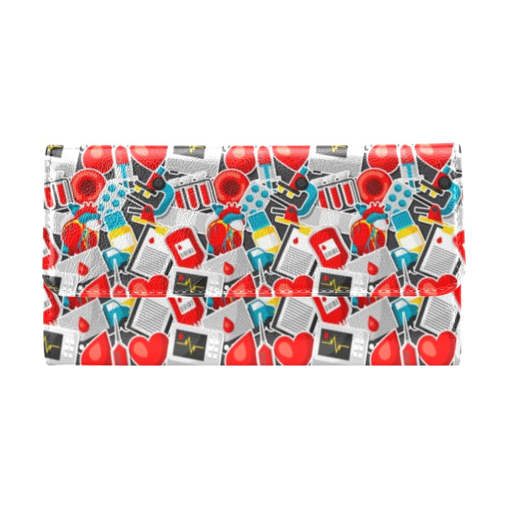 Phlebotomist Medical Themed Women's Trifold Wallet