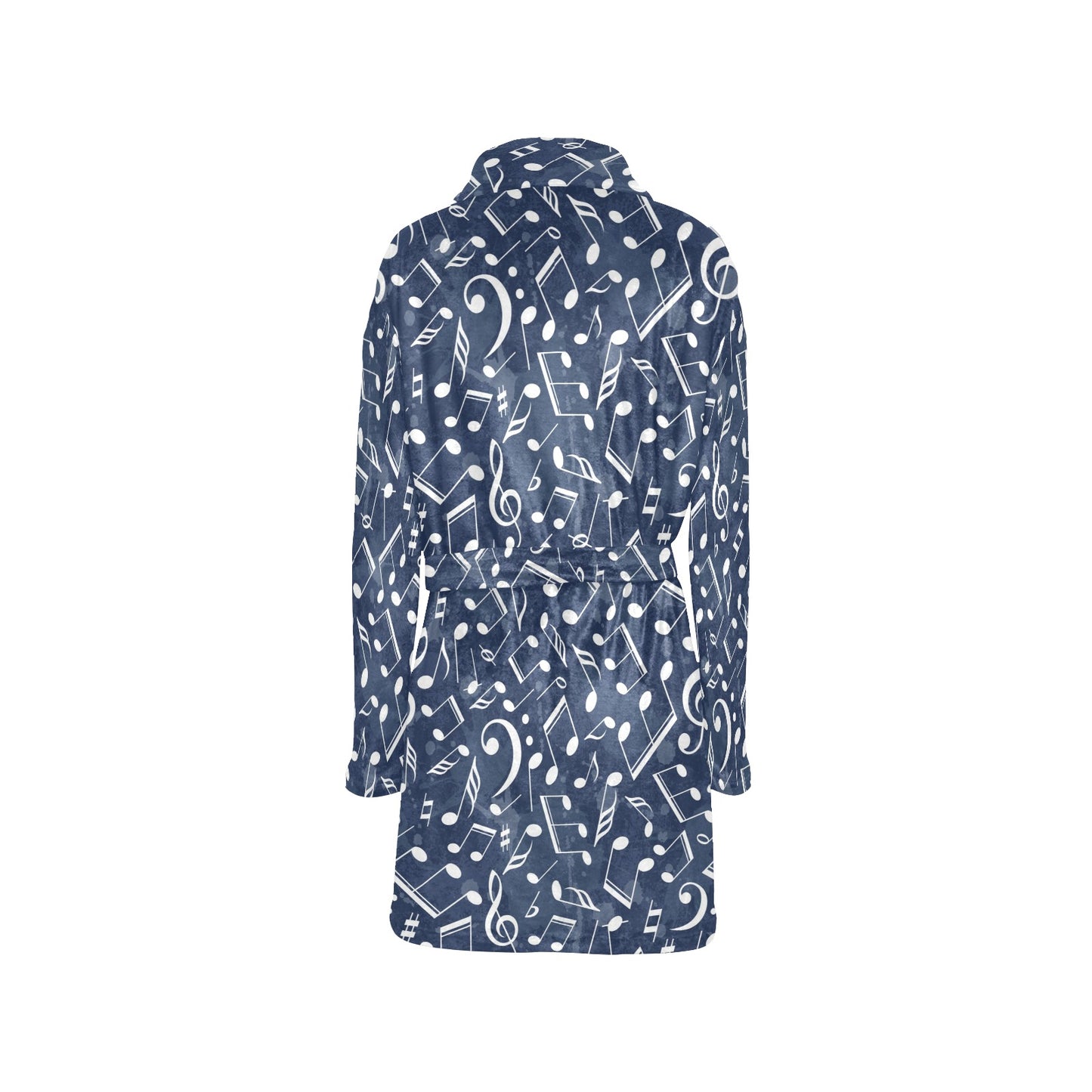 Music note Pattern Print Design A02 Women's Fleece Robe