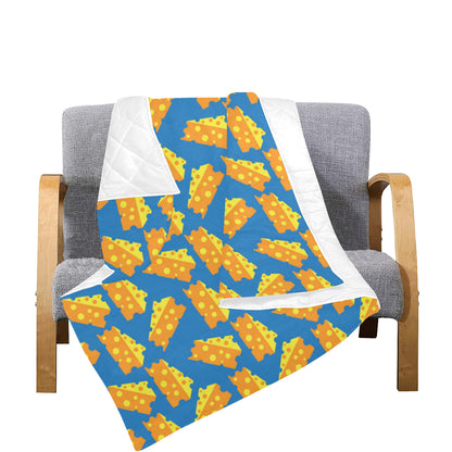 Cheese Pattern Print Design 05 Premium Quilt