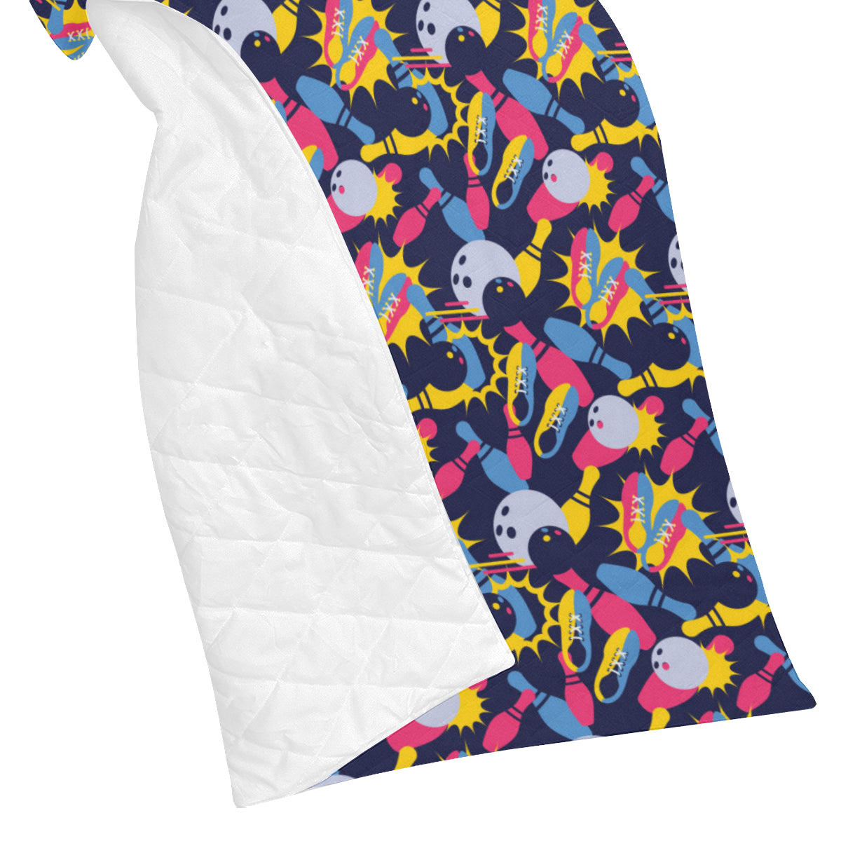 Bowling Pattern Print Design 02 Premium Quilt