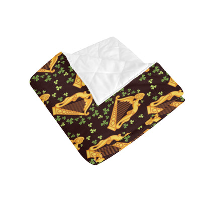Harp Pattern Print Design 02 Premium Quilt