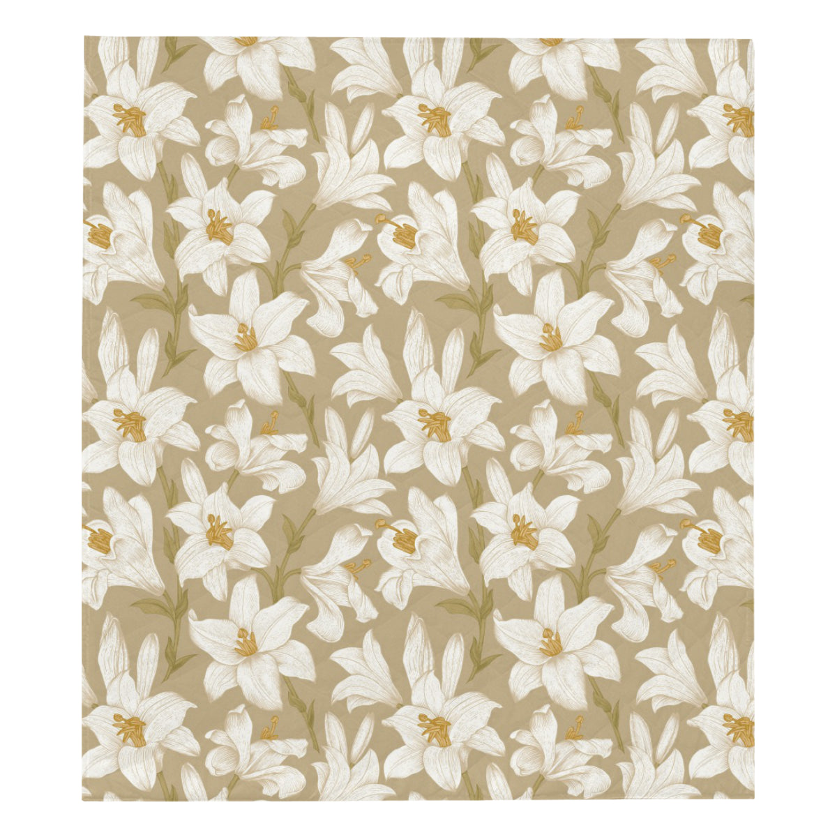 Lily Pattern Print Design LY07 Premium Quilt