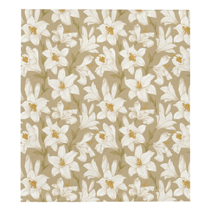 Lily Pattern Print Design LY07 Premium Quilt