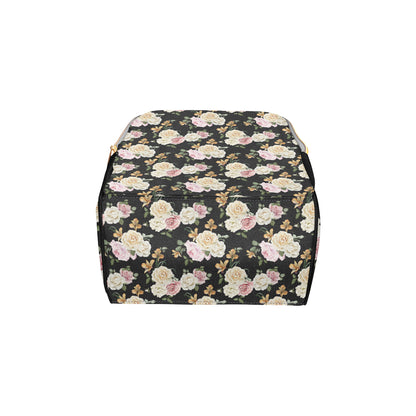Rose Pattern Print Design A01 Diaper Bag Backpack
