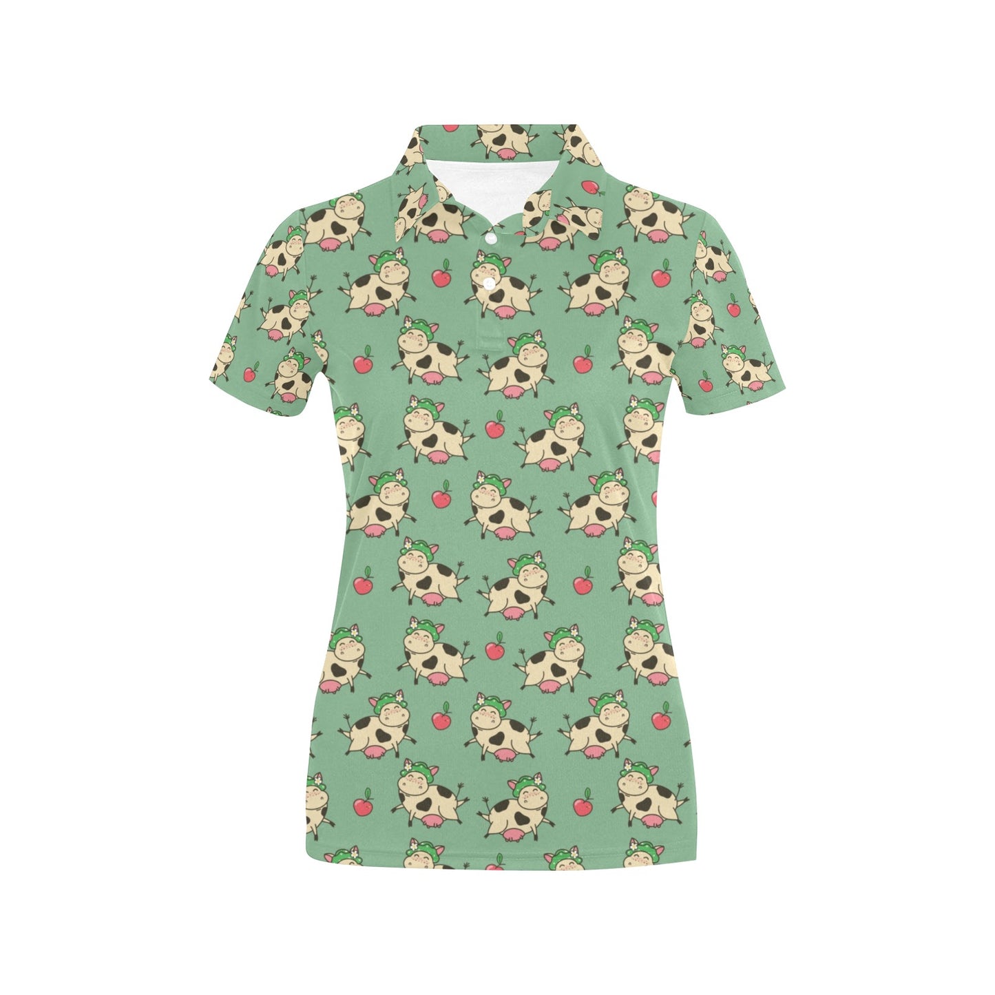 Cattle Print Design LKS402 Women's Polo Shirt