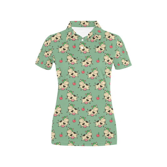Cattle Print Design LKS402 Women's Polo Shirt