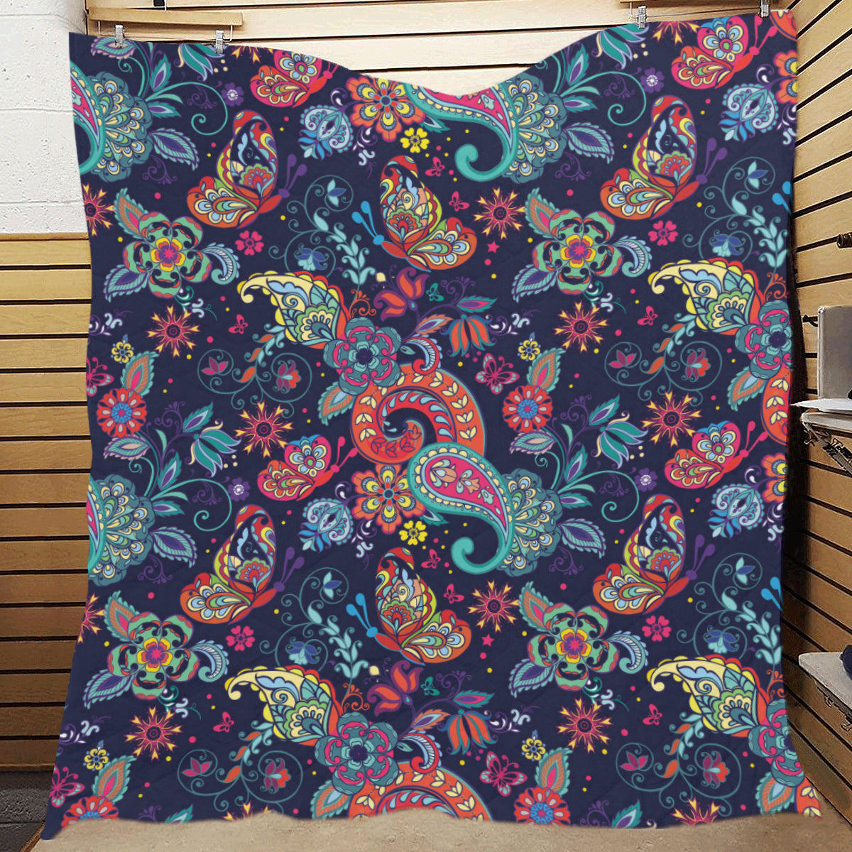 Paisley Boho Pattern Print Design A06 Premium Quilt