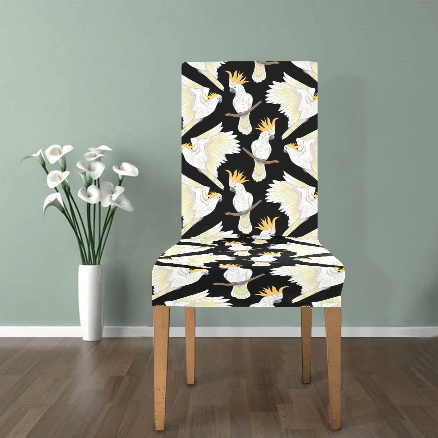Cockatoo Print Design LKS402 Dining Chair Slipcover