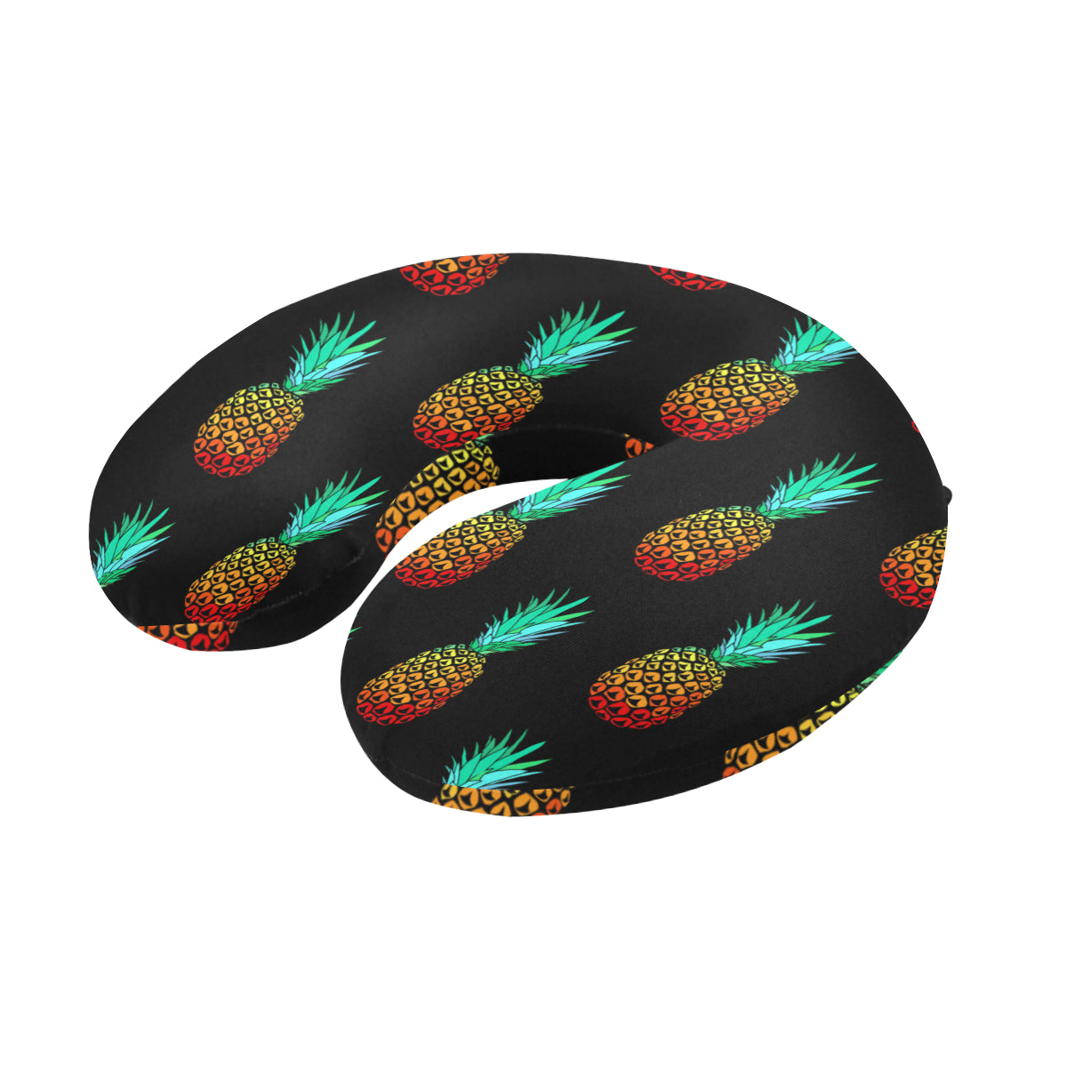 Pineapple Pattern Print Design A05 U-Shaped Travel Neck Pillow