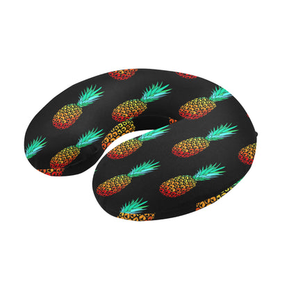 Pineapple Pattern Print Design A05 U-Shaped Travel Neck Pillow