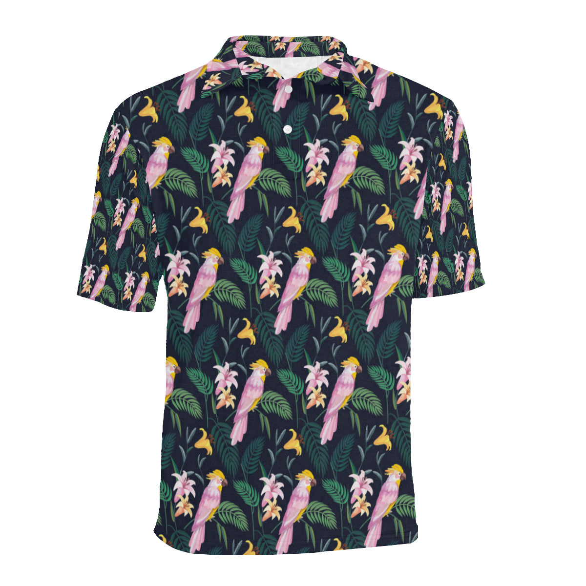 Cockatoo Pattern Print Design 03 Men Polo Shirt