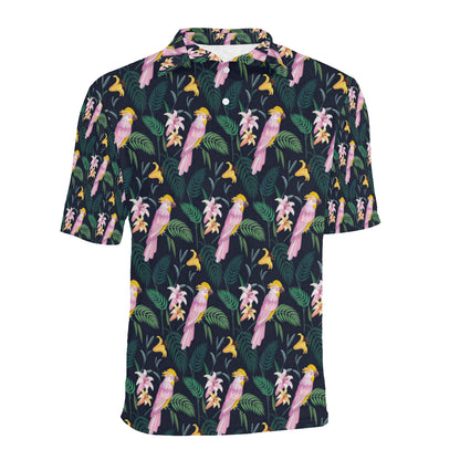Cockatoo Pattern Print Design 03 Men Polo Shirt
