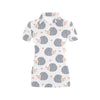 Hedgehog Baby Pattern Print Design 03 Women's Polo Shirt