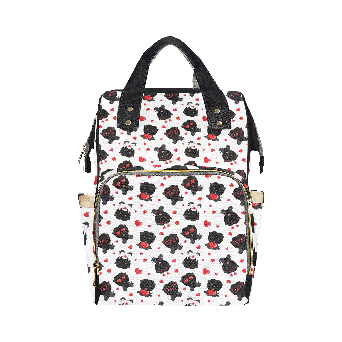 Affenpinscher Pattern Print Design 01 Diaper Bag Backpack