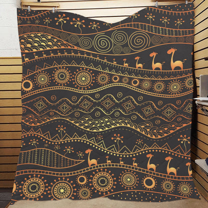 Gold African Design Premium Quilt