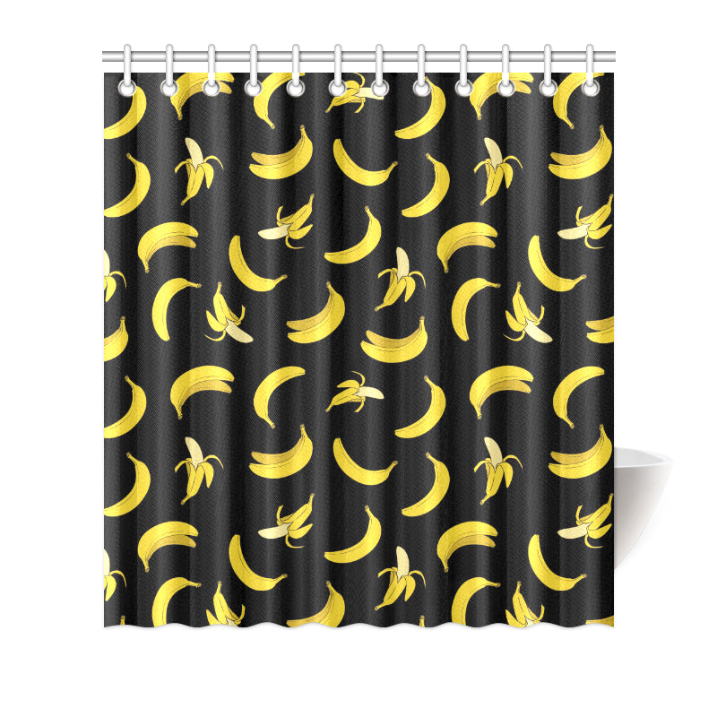 Banana Pattern Print Design BA05 Shower Curtain
