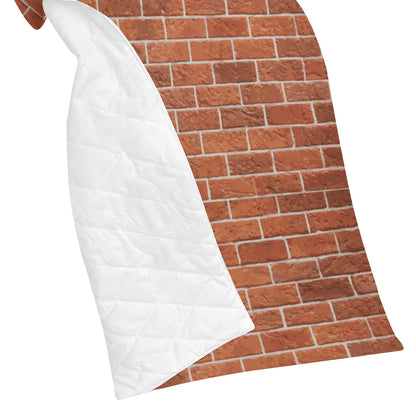 Brick Brown Pattern Print Design 02 Premium Quilt