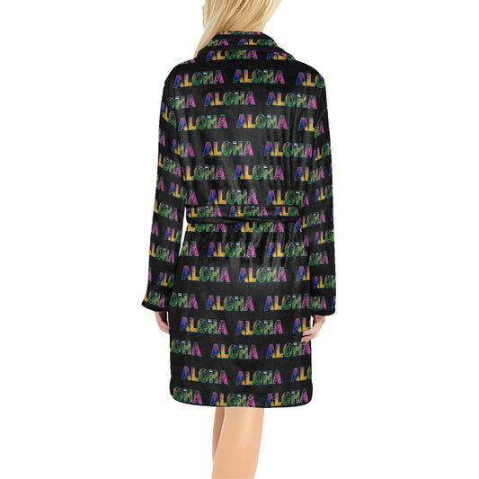 Aloha Hawaii Neon Women's Fleece Robe