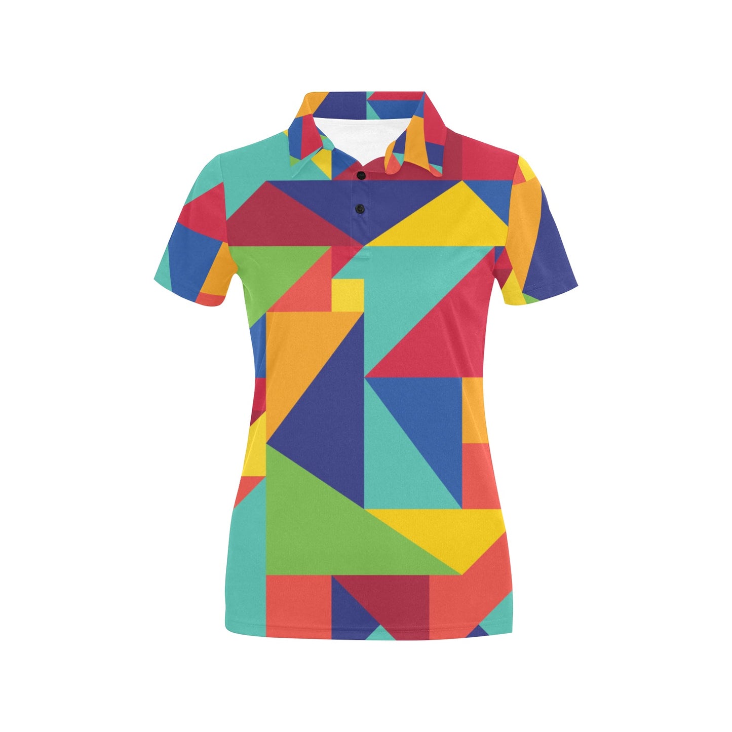 Mosaic Pattern Print Design 01 Women's Polo Shirt
