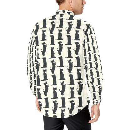 Scottish Terriers Print Design LKS309 Men's Long Sleeve Dress Shirt