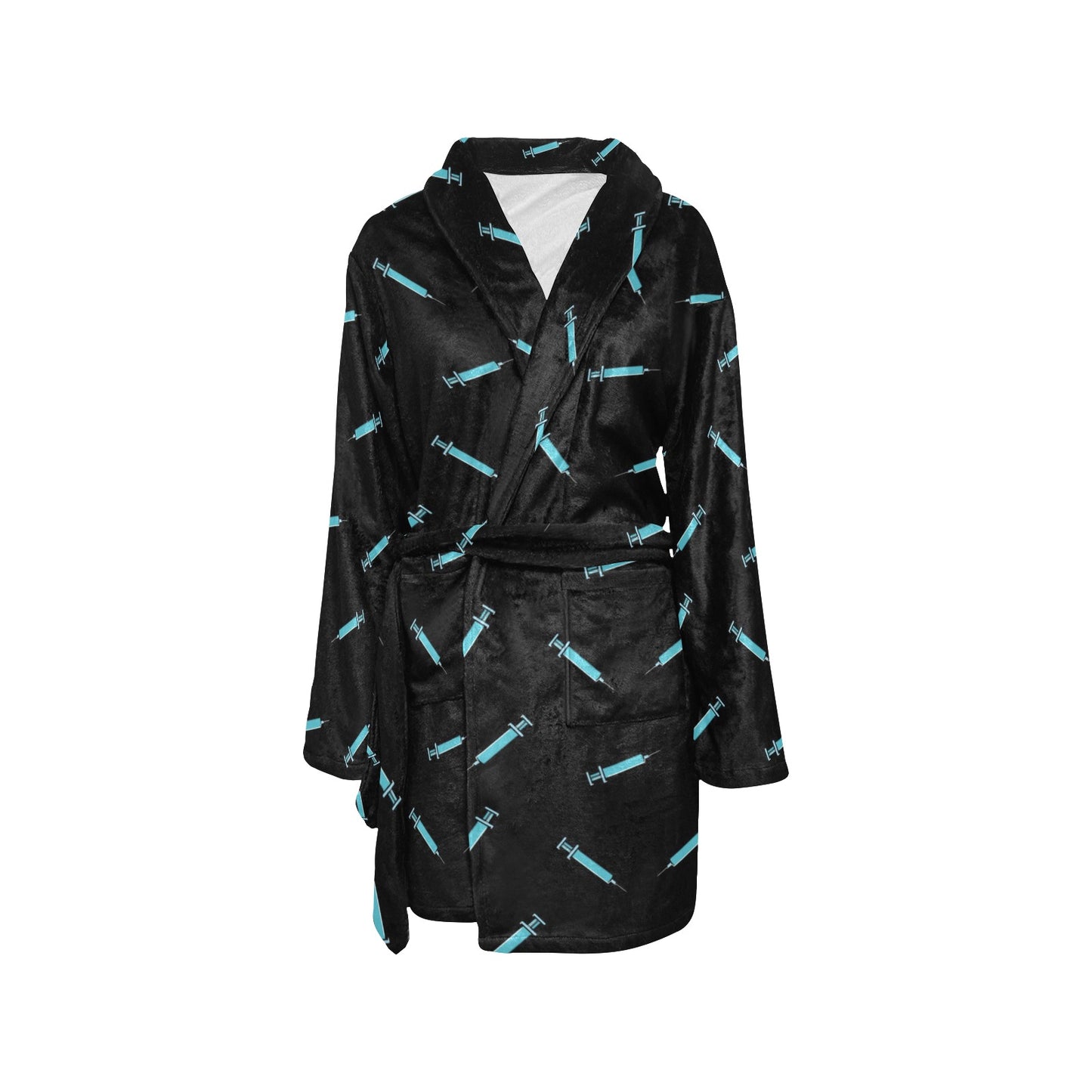 Phlebotomist Pattern Print Design A04 Women's Fleece Robe