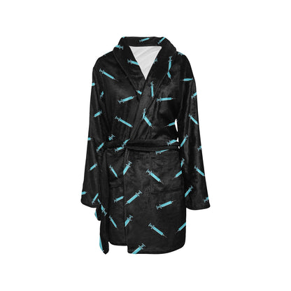 Phlebotomist Pattern Print Design A04 Women's Fleece Robe