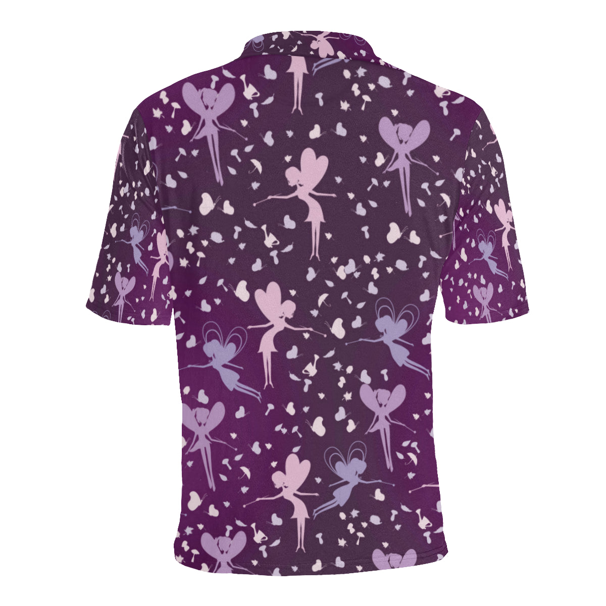 Fairy Pink Print Pattern Men Polo Shirt