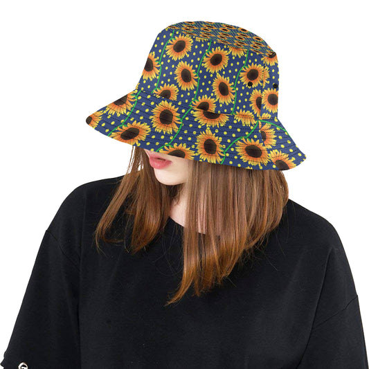 Sunflower Pattern Print Design SF03 Unisex Bucket Hat