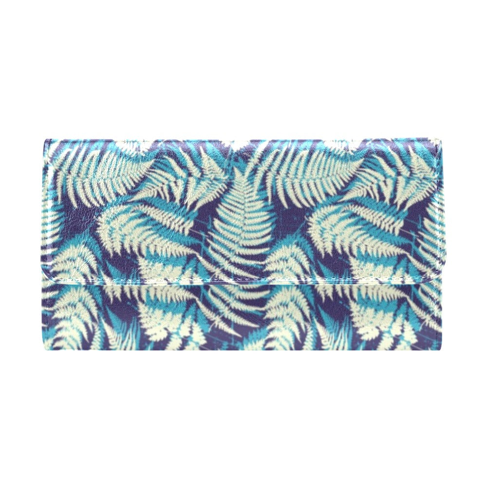 Fern Leave Summer Print Pattern Women's Trifold Wallet