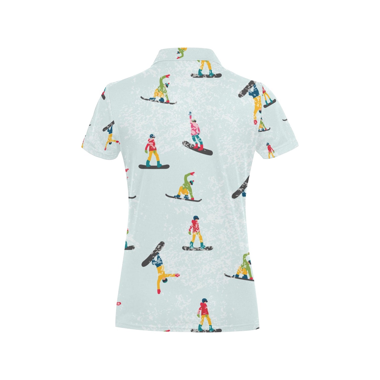 Snowboard Print Design LKS304 Women's Polo Shirt