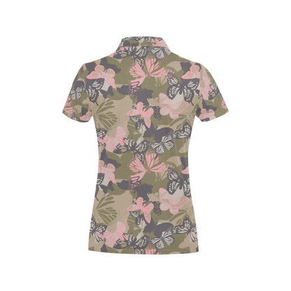 Butterfly camouflage Women's Polo Shirt