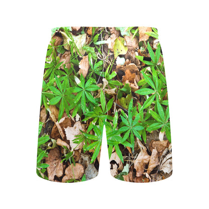 Camouflage Realistic Tree Fresh Print Men's Swim Trunks Beach Shorts