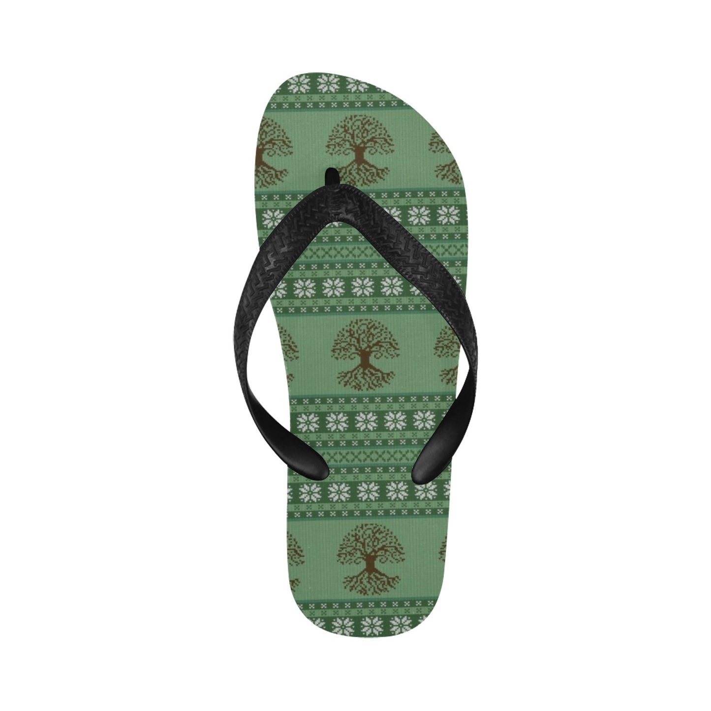 Tree Of Life Knit Style Print Design LKS301 Flip Flops